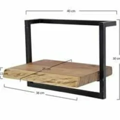 WoonStijl Wandplank Live Edge 40 cm Clearance