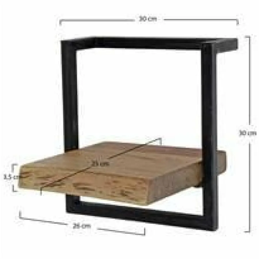 WoonStijl Wandplank Live Edge 30 cm breed Best