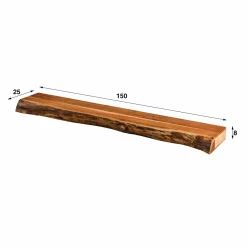 WoonStijl Wandplank Tree massief acacia 150 cm New