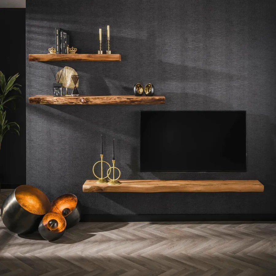 WoonStijl Wandplank Tree massief acacia 200 cm Best
