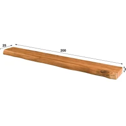 WoonStijl Wandplank Tree massief acacia 200 cm Best