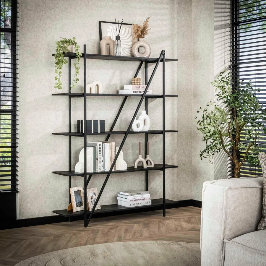 WoonStijl Wandrek 140cm 5 laags Piega Grijs Clearance