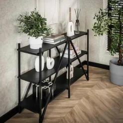 WoonStijl Wandrek 130cm 3 laags Piega Grijs Best