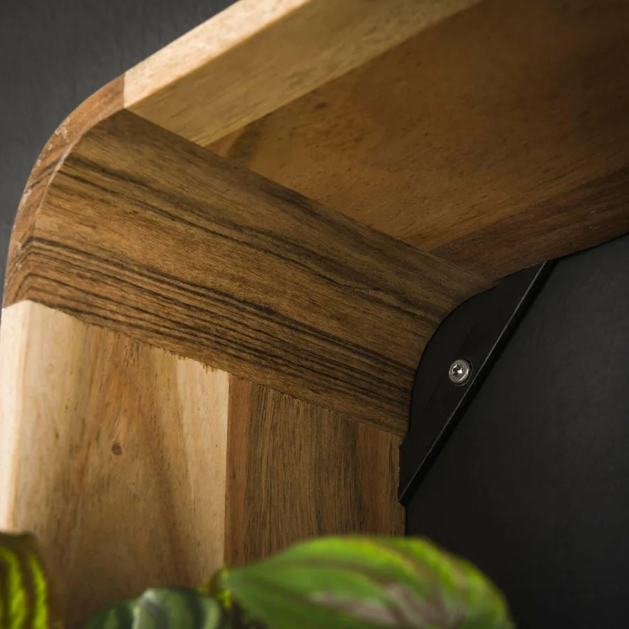 WoonStijl Wandschap Acacia vierkant set van 3