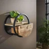 WoonStijl Wandschap circular Ø40 met lade / Robuust hardhout