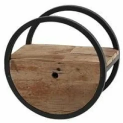 WoonStijl Wandschap circular Ø40 met lade / Robuust hardhout
