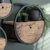 WoonStijl Wandschap circular Ø50 met lade / Robuust hardhout Clearance