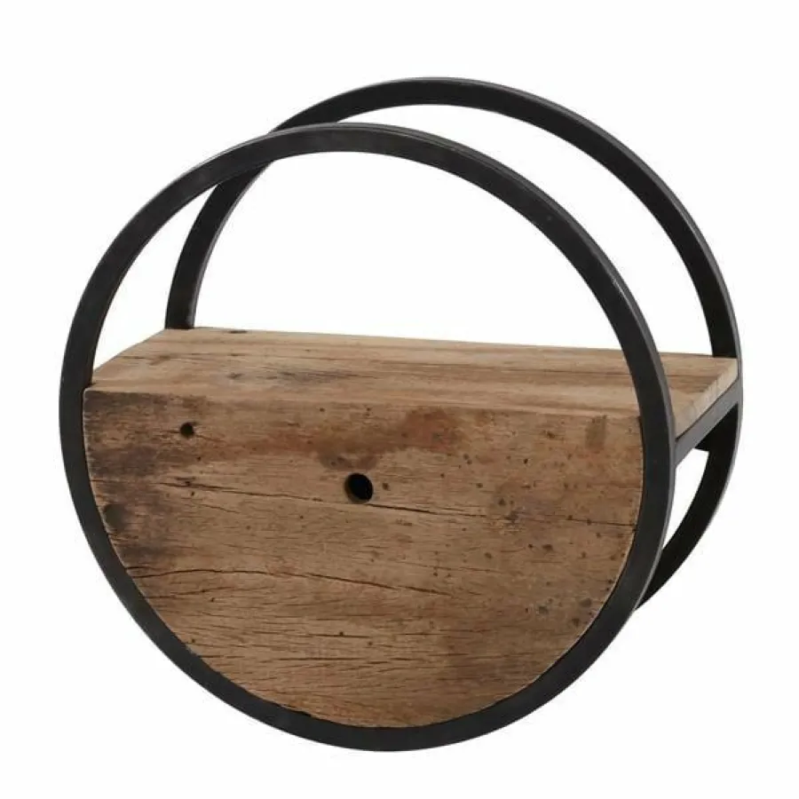 WoonStijl Wandschap circular Ø50 met lade / Robuust hardhout Clearance