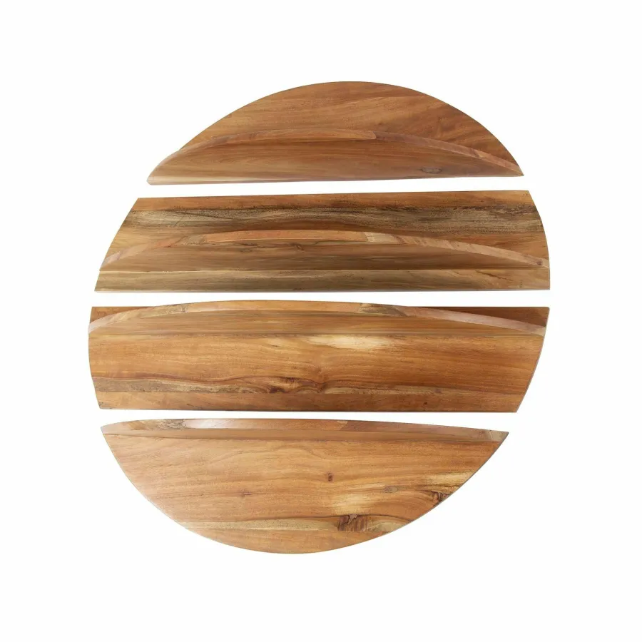 WoonStijl Wandschap 4-delig rond acacia Outlet