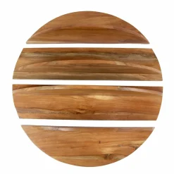 WoonStijl Wandschap 4-delig rond acacia Outlet