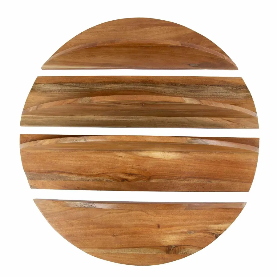 WoonStijl Wandschap 4-delig rond acacia Outlet