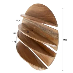 WoonStijl Wandschap 4-delig rond acacia Outlet