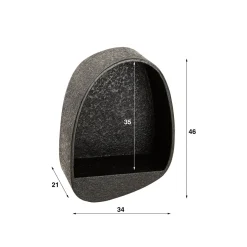 WoonStijl Wandschap metallic druppel