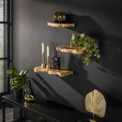 WoonStijl Wandschap natural line set van 3 New