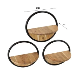 WoonStijl Wandschap round set van 3 Sale