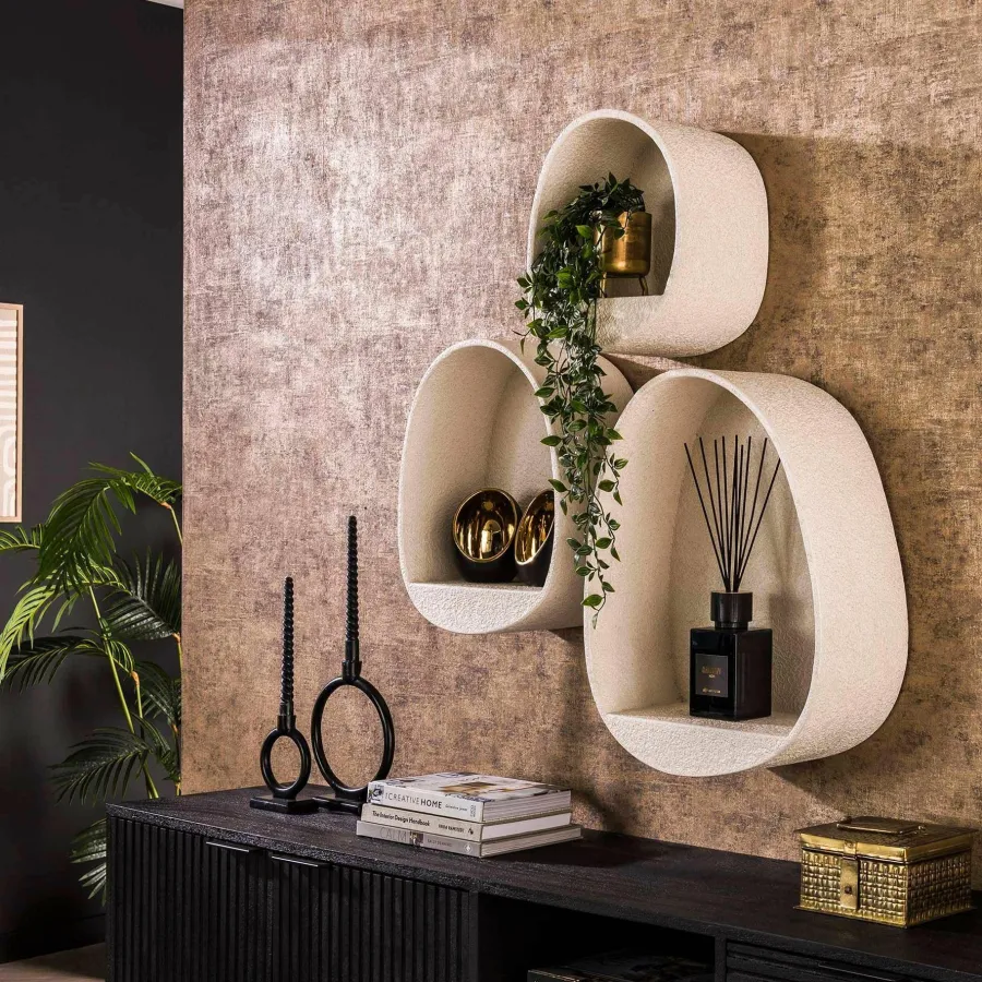 WoonStijl Wandschap set van 3 stone druppel Sale