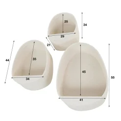 WoonStijl Wandschap set van 3 stone druppel Sale
