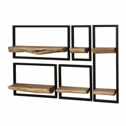 WoonStijl Wandschap set van 5 acacia edge Discount
