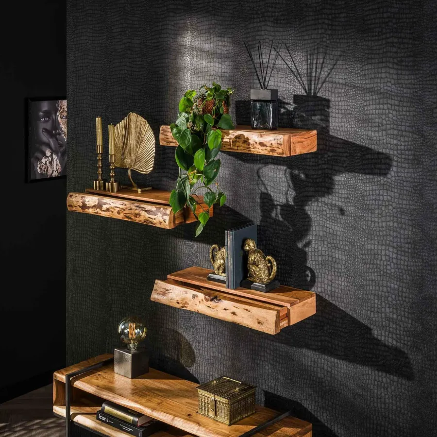 WoonStijl Wandschap Tree met lade set van 3 Hot
