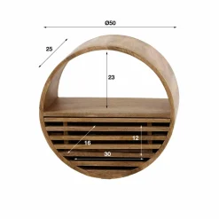 WoonStijl Wandschap tweak Ø50 met lade Outlet