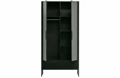 Woood Adam 2-deurs Kast Grenen Zwart [fsc] Best