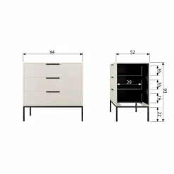 Woood ADAM ladekast grenen dust [fsc] Outlet
