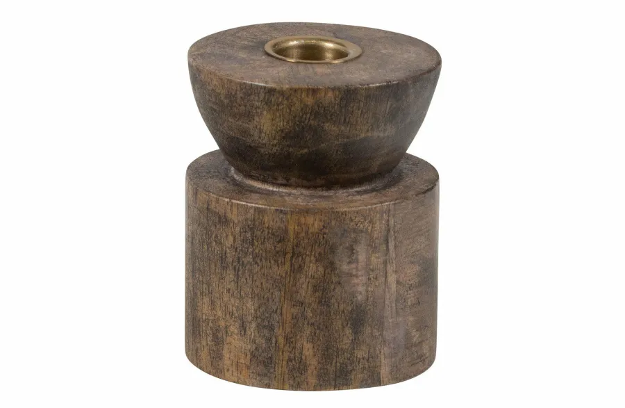 Woood Aiden Kandelaar Hout Bruin Discount