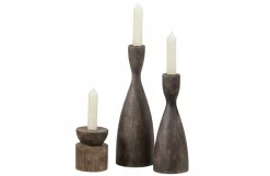 Woood Aiden Kandelaar Hout Bruin Discount