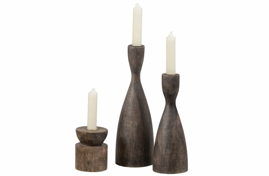Woood Aiden Kandelaar Hout Bruin Discount