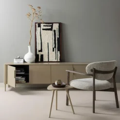 Woood Anka wanddeco katoen zwart/wit Online