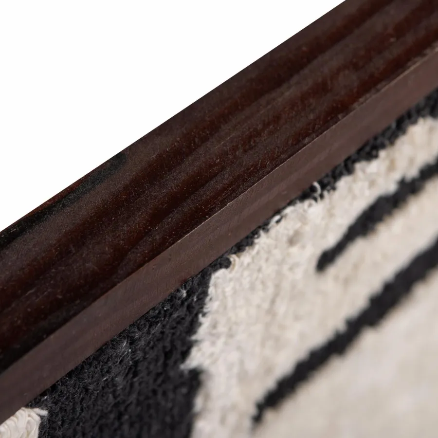 Woood Anka wanddeco katoen zwart/wit Online
