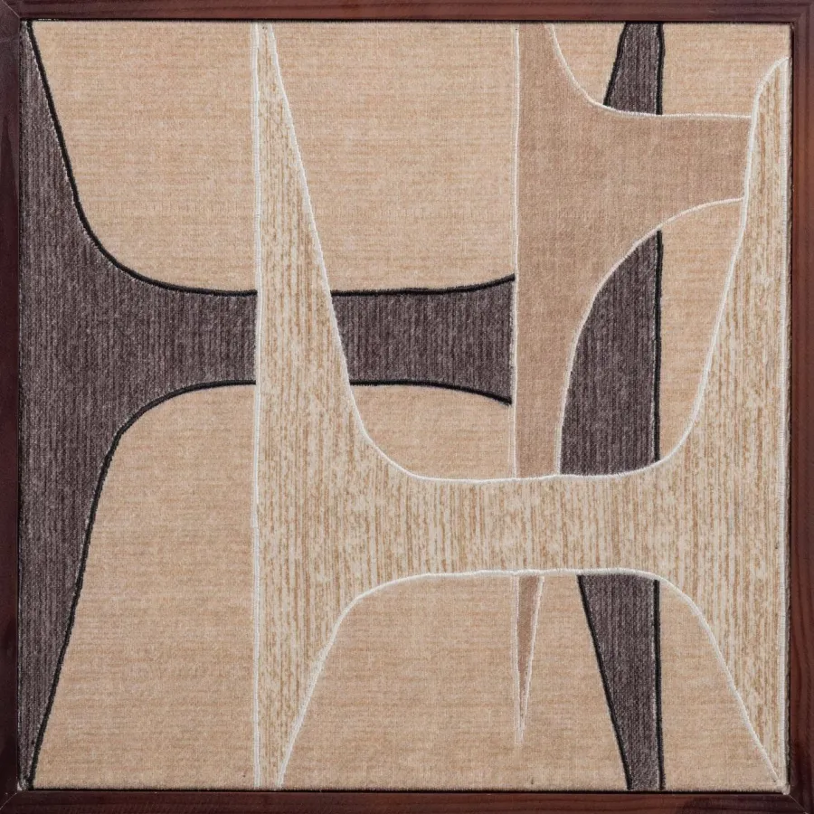 Woood Anno wanddeco katoen naturel/bruin Hot