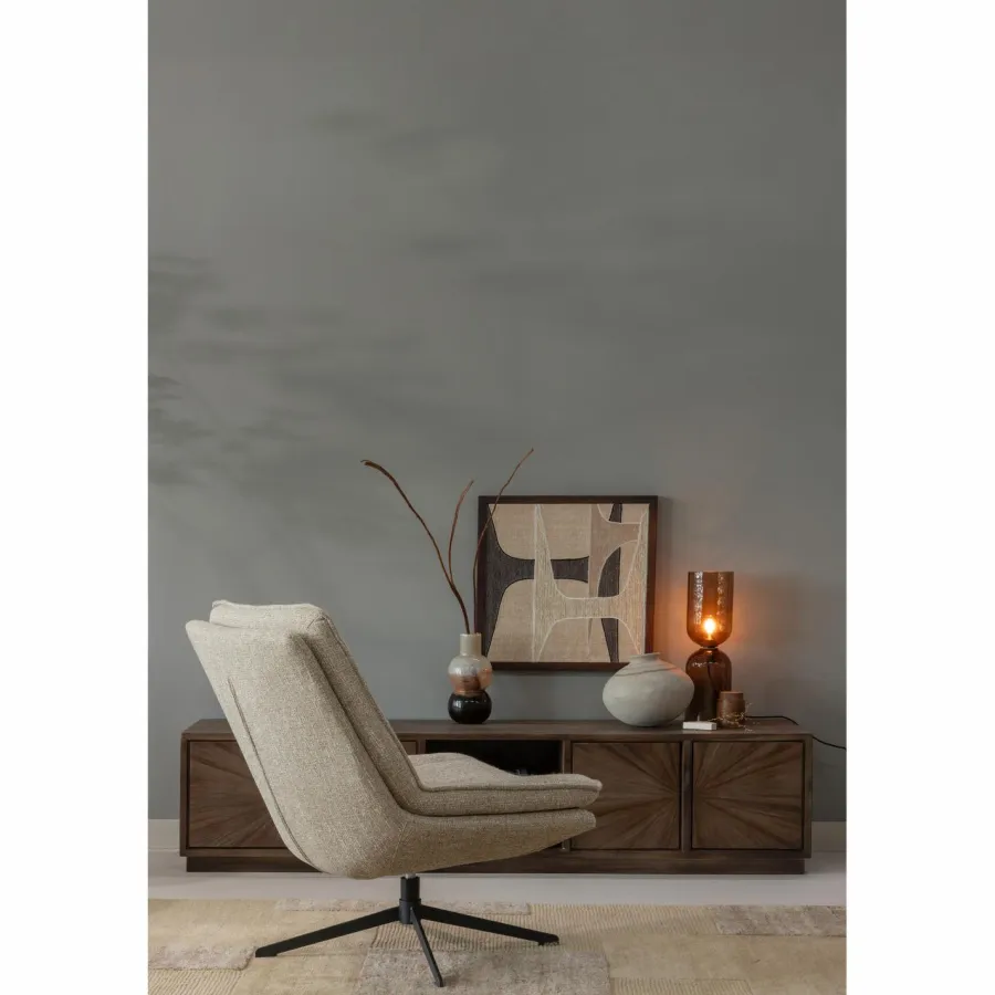 Woood Anno wanddeco katoen naturel/bruin Hot