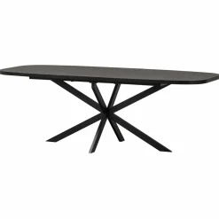 Woood Arros eettafel uitschuifbaar 180-220x90cm mdf zwart Clearance
