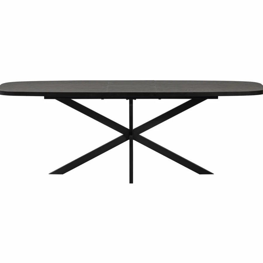 Woood Arros eettafel uitschuifbaar 180-220x90cm mdf zwart Clearance