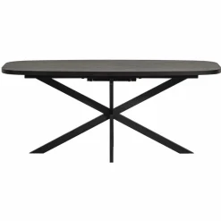Woood Arros eettafel uitschuifbaar 180-220x90cm mdf zwart Clearance