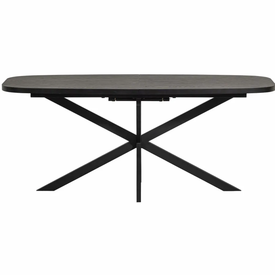 Woood Arros eettafel uitschuifbaar 180-220x90cm mdf zwart Clearance