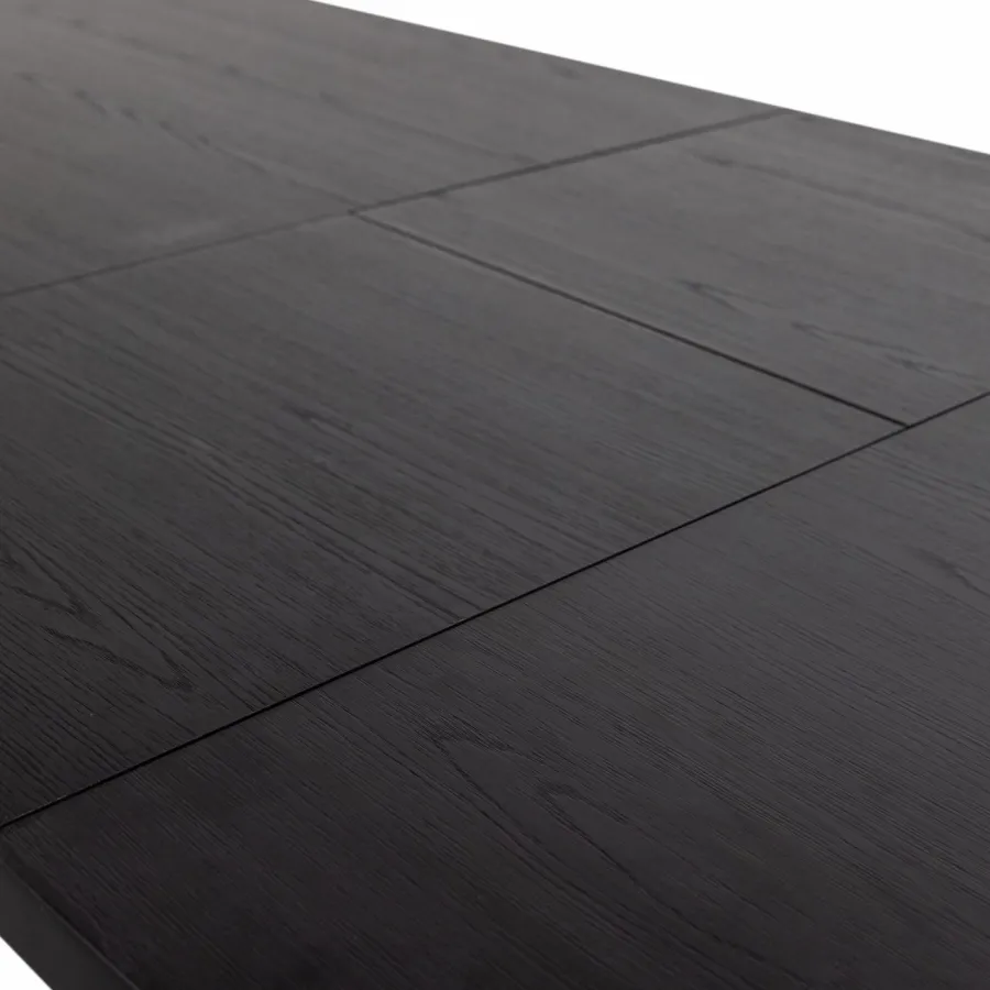 Woood Arros eettafel uitschuifbaar 180-220x90cm mdf zwart Clearance