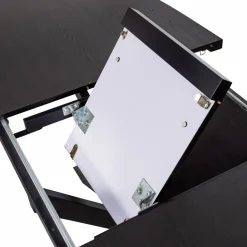 Woood Arros eettafel uitschuifbaar 180-220x90cm mdf zwart Clearance