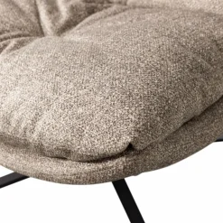 Woood Arve draaifauteuil bedrukte stof naturel melange Discount