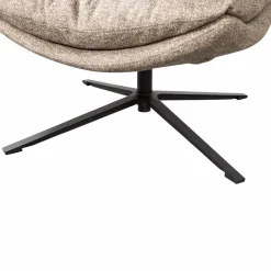 Woood Arve draaifauteuil bedrukte stof naturel melange Discount