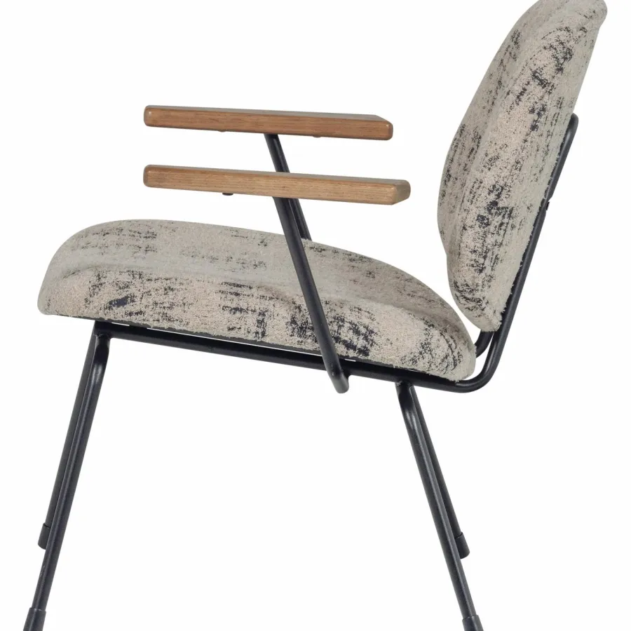 Woood Aure fauteuil chenille beige/zwart Sale