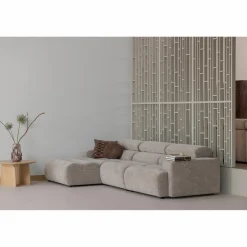 Woood Aziz kussens velvet bruin/naturel - set van 3