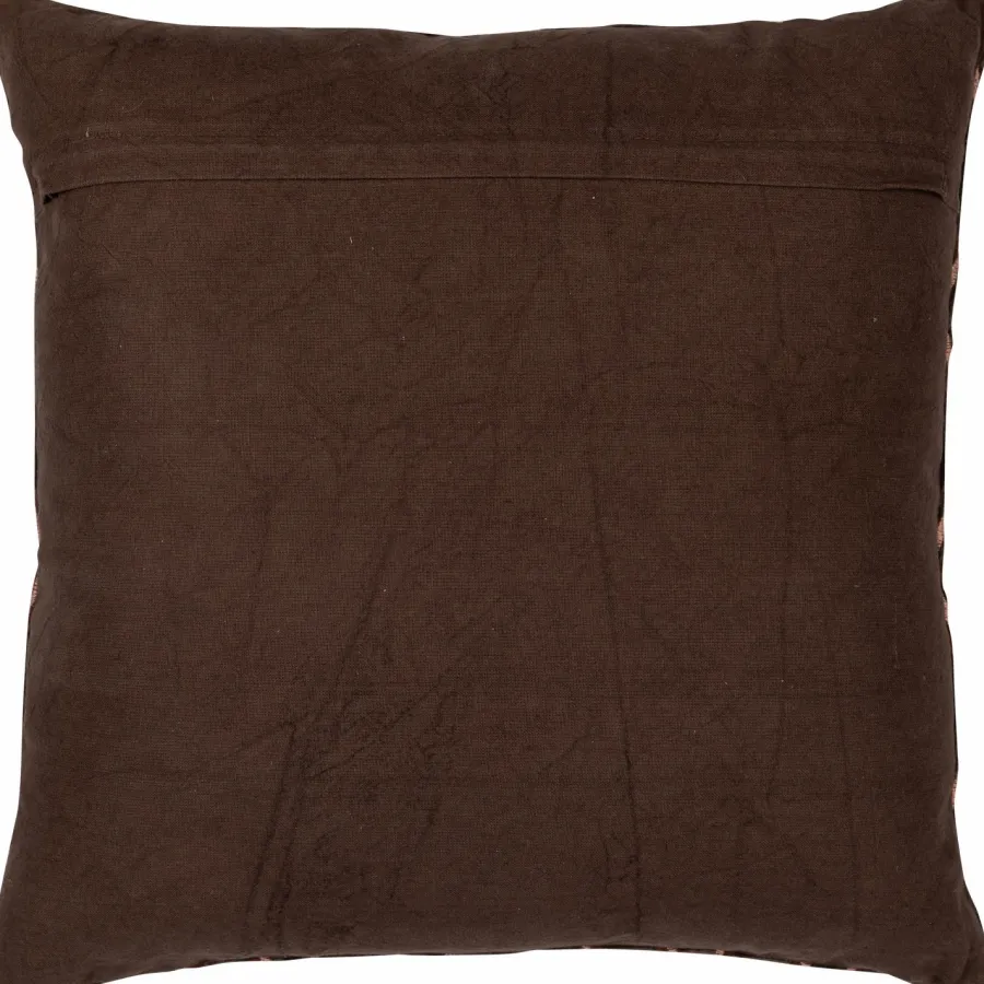 Woood Aziz kussens velvet bruin/naturel - set van 3
