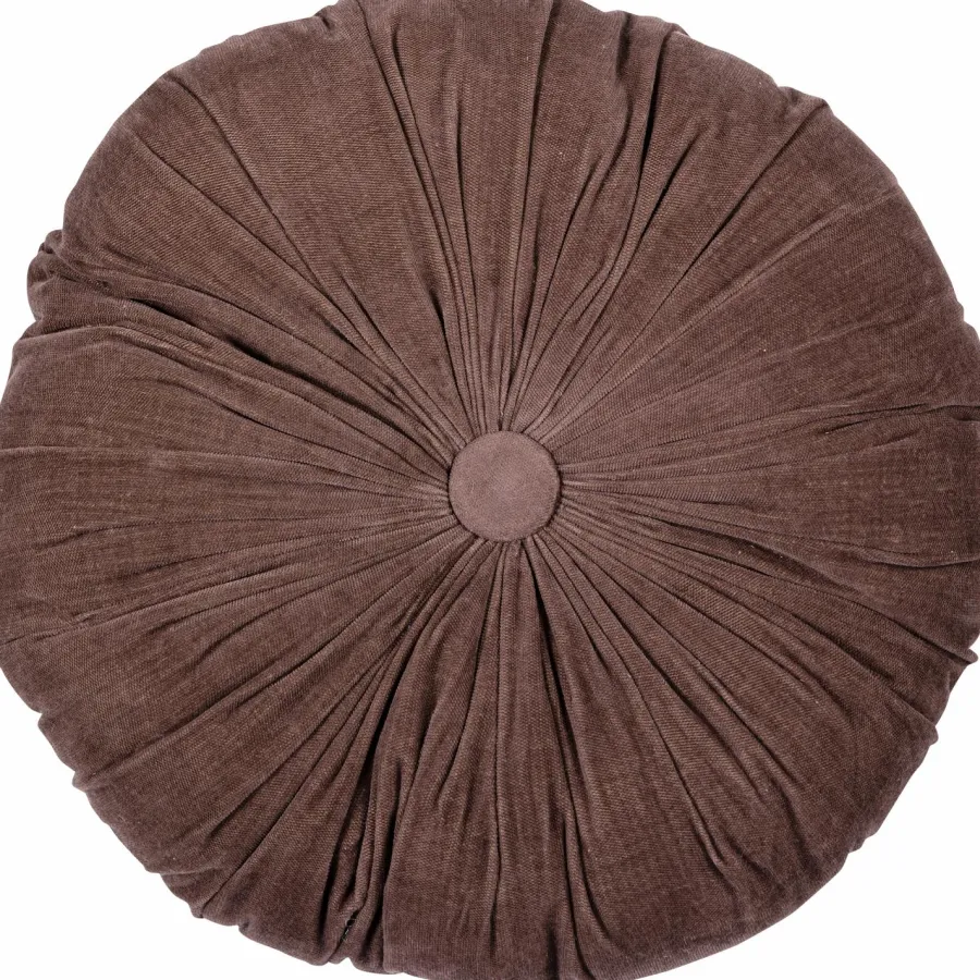 Woood Aziz kussens velvet bruin/naturel - set van 3