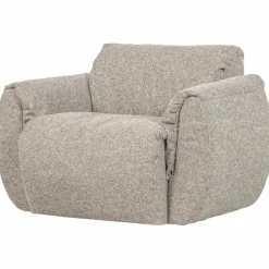 Woood Baggy draaifauteuil geweven stof naturel melange Clearance