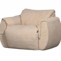 Woood Baggy draaifauteuil geweven chenille zand Online