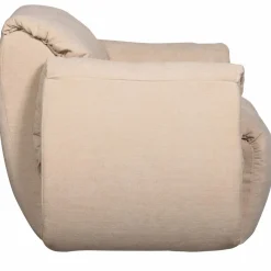 Woood Baggy draaifauteuil geweven chenille zand Online