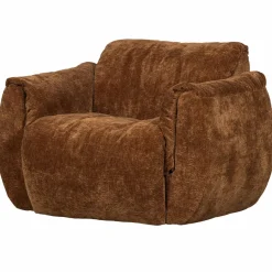 Woood Baggy draaifauteuil 3d chenille middenbruin New