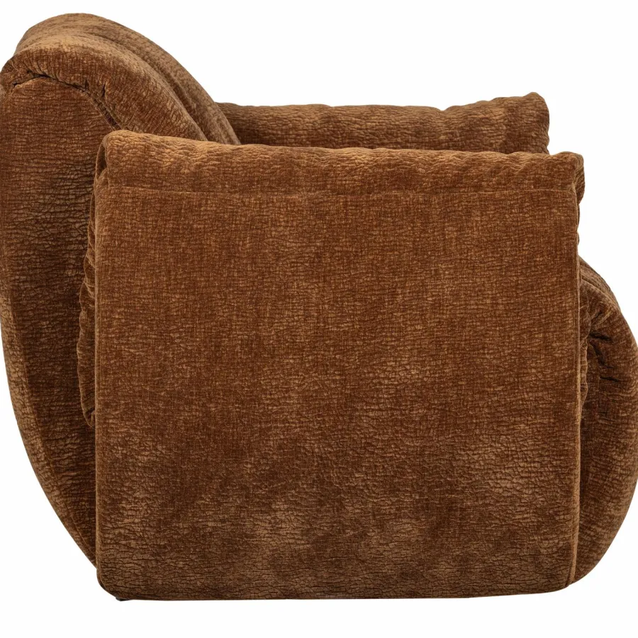 Woood Baggy draaifauteuil 3d chenille middenbruin New